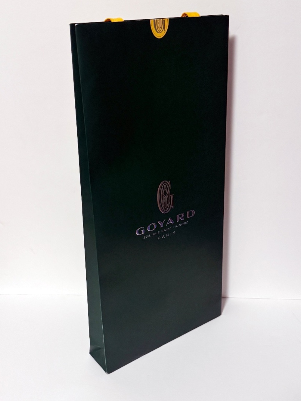 Goyard Paris Tall Green Shopping Bag + Logo Ribbon